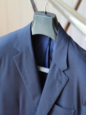Sid Mashburn Navy Escorial Wool Twill Blazer 47L